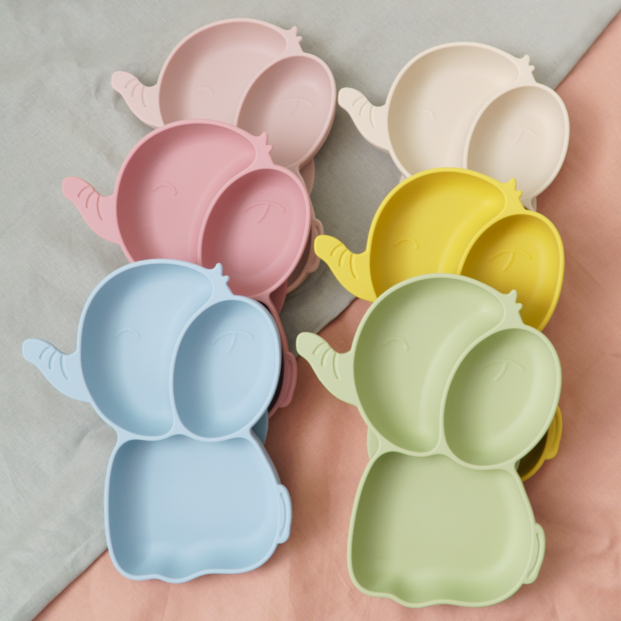Baby Food Grater - 1PCS Baby Silicone Dining Dishes Plate