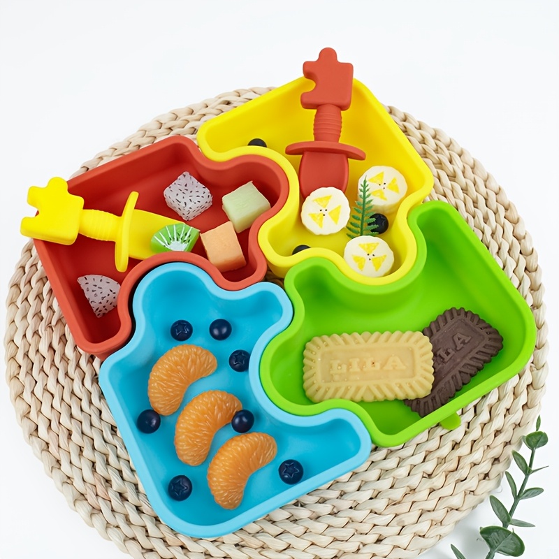 Baby Food Grater - 6pcs/Set baby Silicone Feeding Utensil Includes