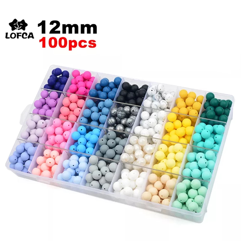 LOFCA 12mm 100pcs Silicone Bea - Baby Food Flavors ulasan dan harga