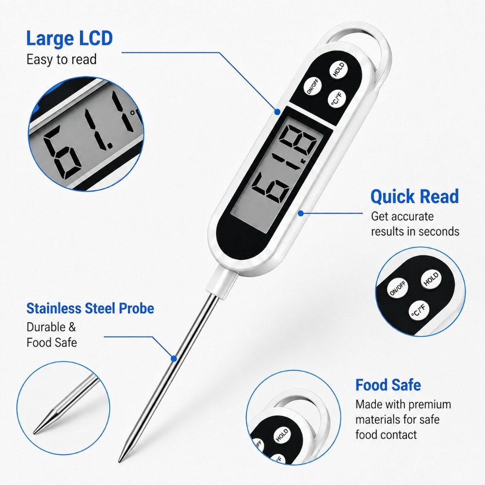 Kitchen Digital Thermometer Pr - Baby Food Age ulasan dan harga