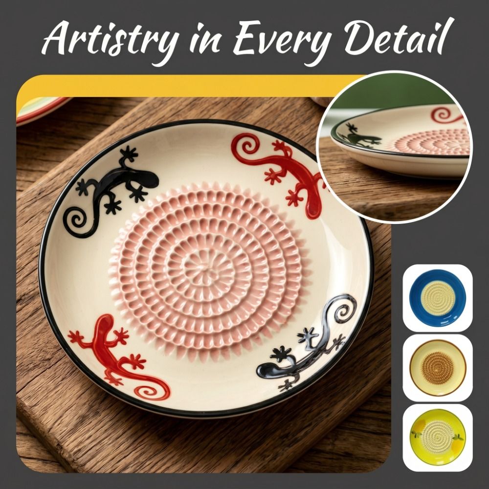 Round Plate Ceramic Ginger Gra - Baby Food Grater ulasan dan harga