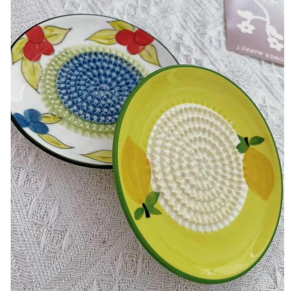 Round Plate Ceramic Ginger Gra - Baby Food Grater ulasan dan harga