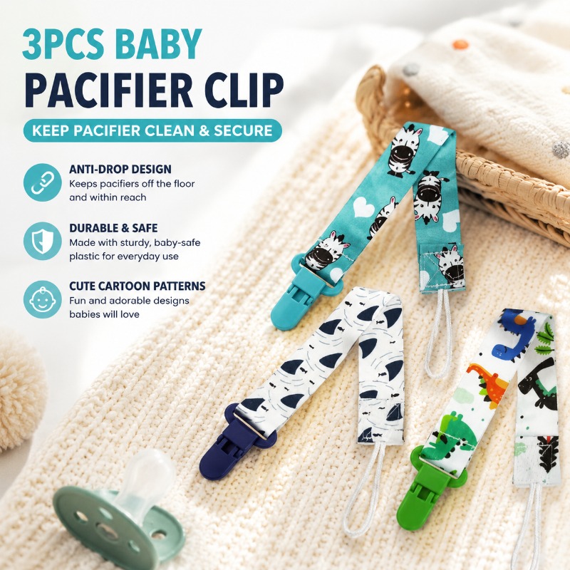 3PCS Baby Pacifier Clip with C - Baby Food Pacifier ulasan dan harga