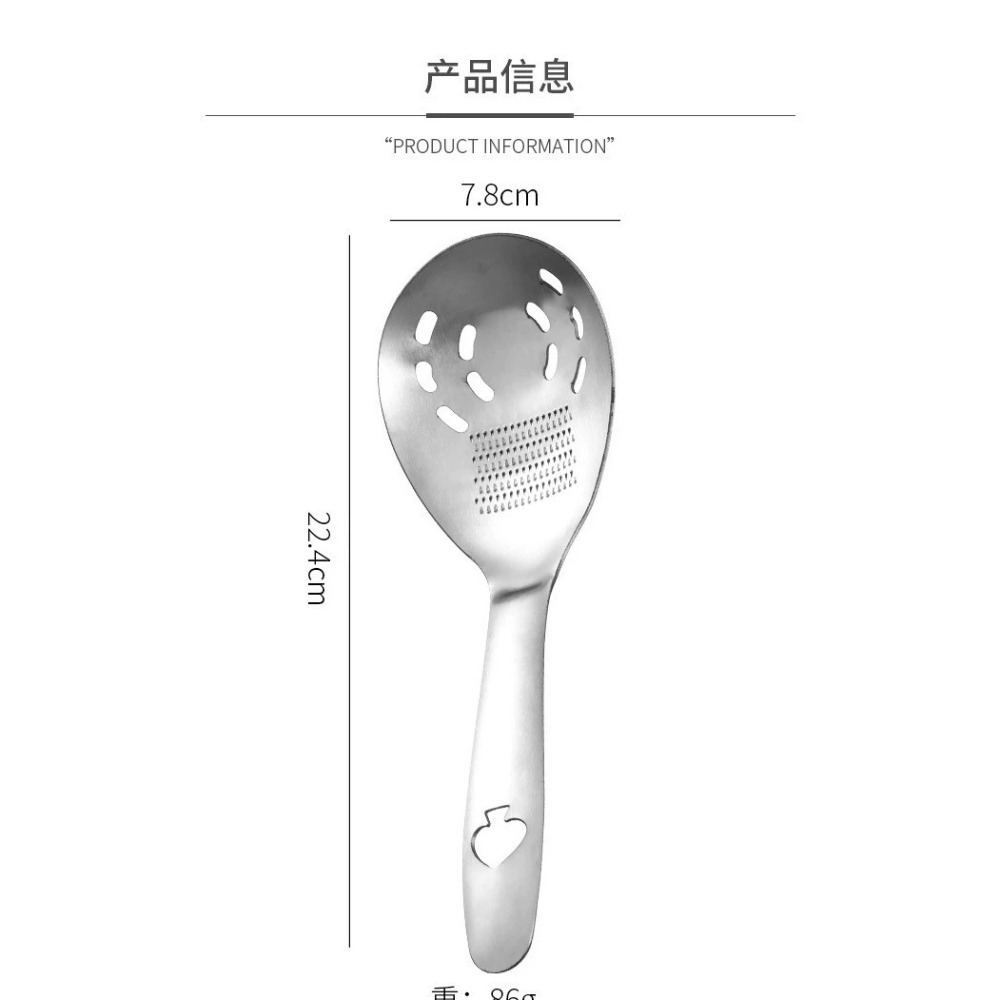 Stainless Steel Grinding Spoon - Baby Food Strainer ulasan dan harga