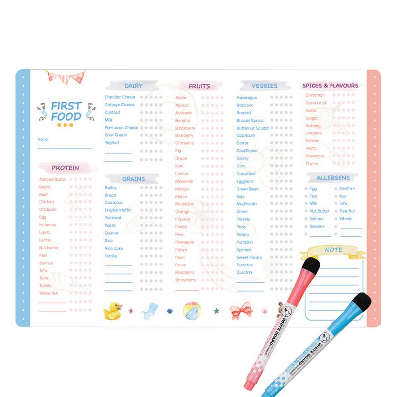 Reusable Kids Magnetic Daily F - Baby Food Tracker ulasan dan harga