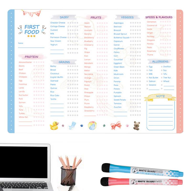 Reusable Kids Magnetic Daily F - Baby Food Tracker ulasan dan harga