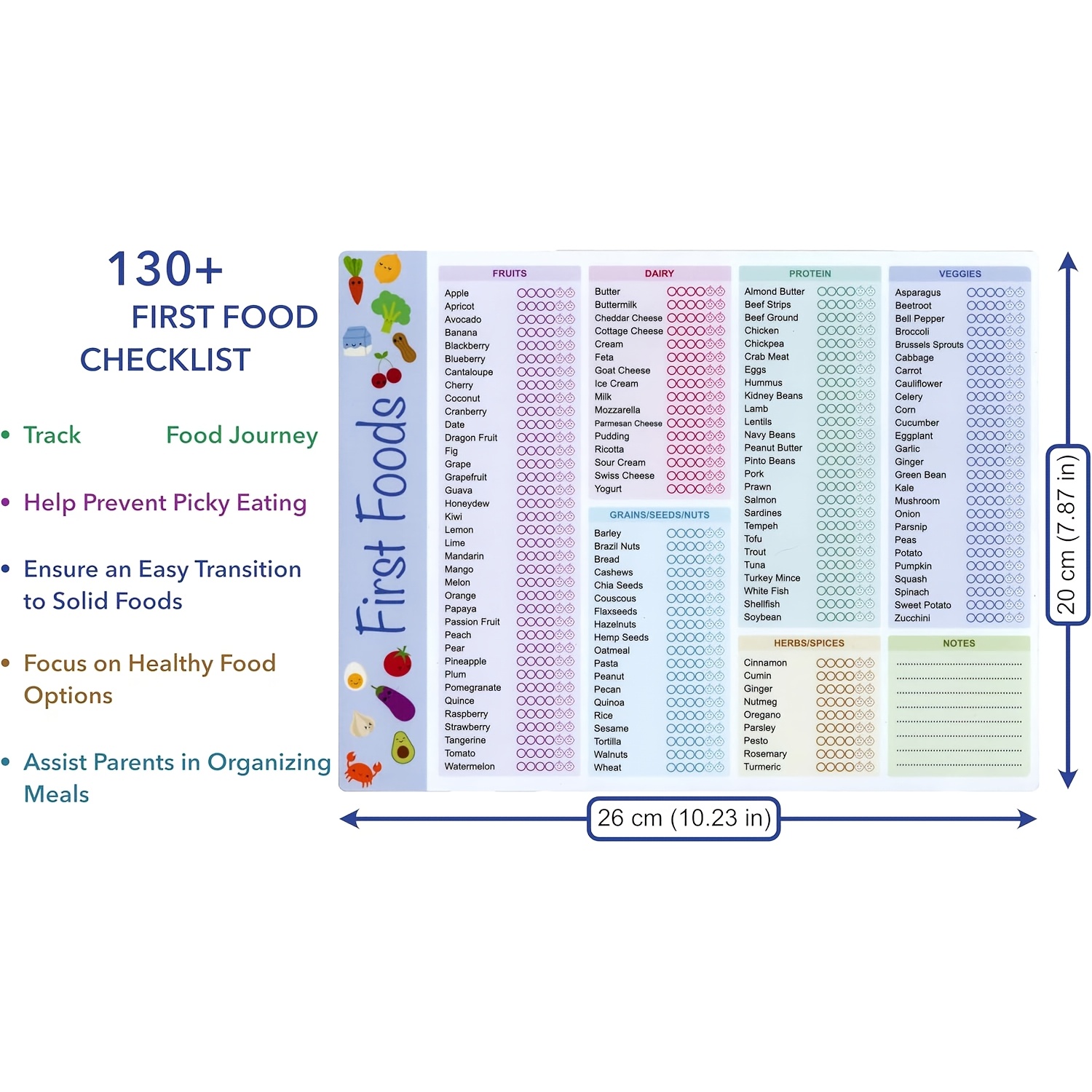 Baby First Foods Tracker, High - Baby Food Tracker ulasan dan harga